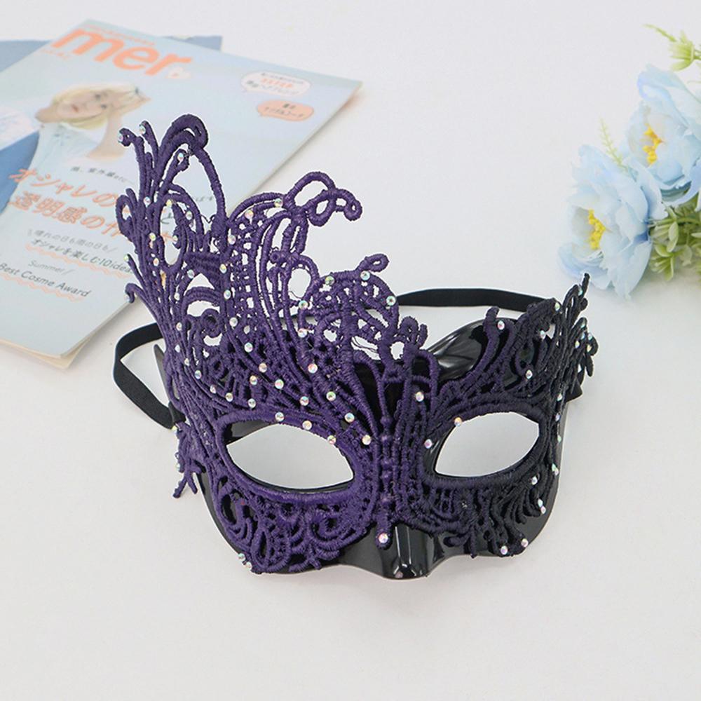 

Masquerades Mask Venetians Party Mask Halloween Costume Mask Mardi Gras Mask for Couples Women Men Half Face Mask фіолетовий