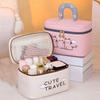 Portable Travel Makeup Bag with Handle Toiletry Pouch Versatile Cosmetic Bags  School Supplies