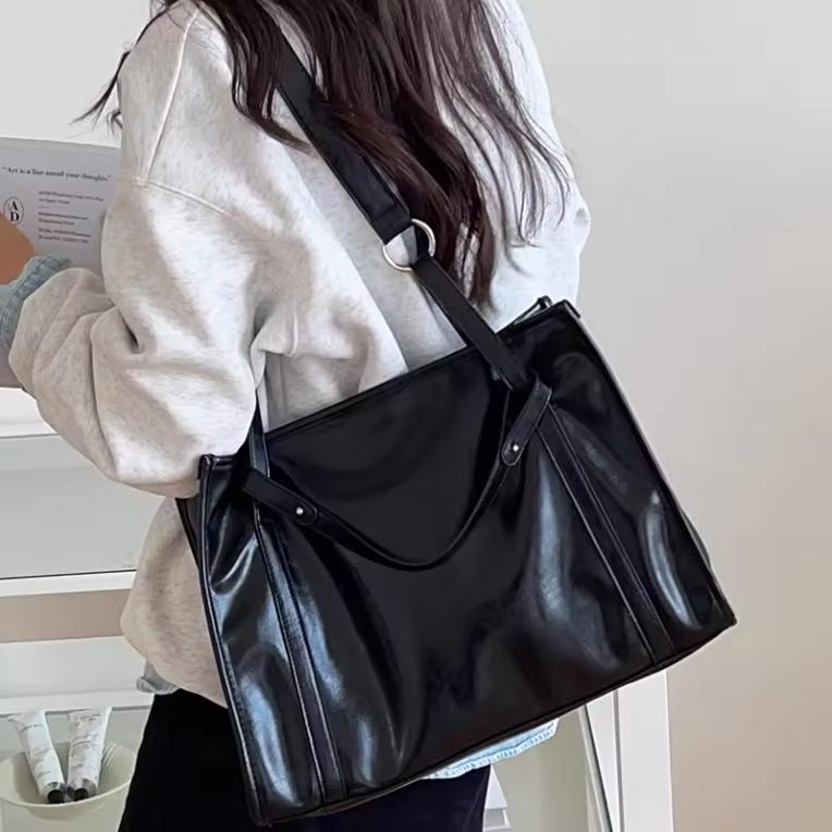 

Simple Vintage Luxury Design Tote Bags High-capacity All Match Square Shoulder Underarm Bag Fashion Grunge Y2K Women s Handbags