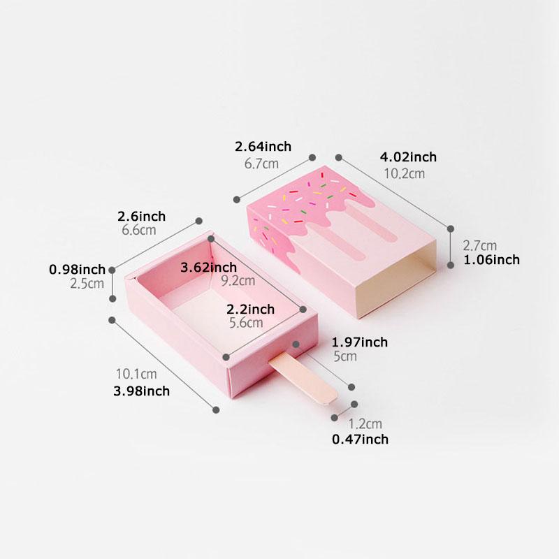 WTEMPO Creative DIY Foldable Gift Boxes Cute Drawer Type Mini Card Jewelry Packaging Boxes Wedding Birthday Summer Party Decor Favor Boxes