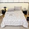 Botanical Leaves Summer Quilt Modern Simple 100% Cotton Air Conditioning Quilted Quilt Home Sofa Travel Camping Thin Blanket