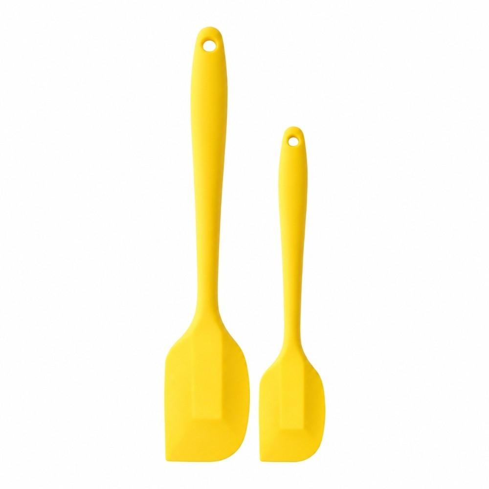 2pcs Long Handle Silicone Spatula Set High Heat-Resistant Baking Spatula Set Cooking Class