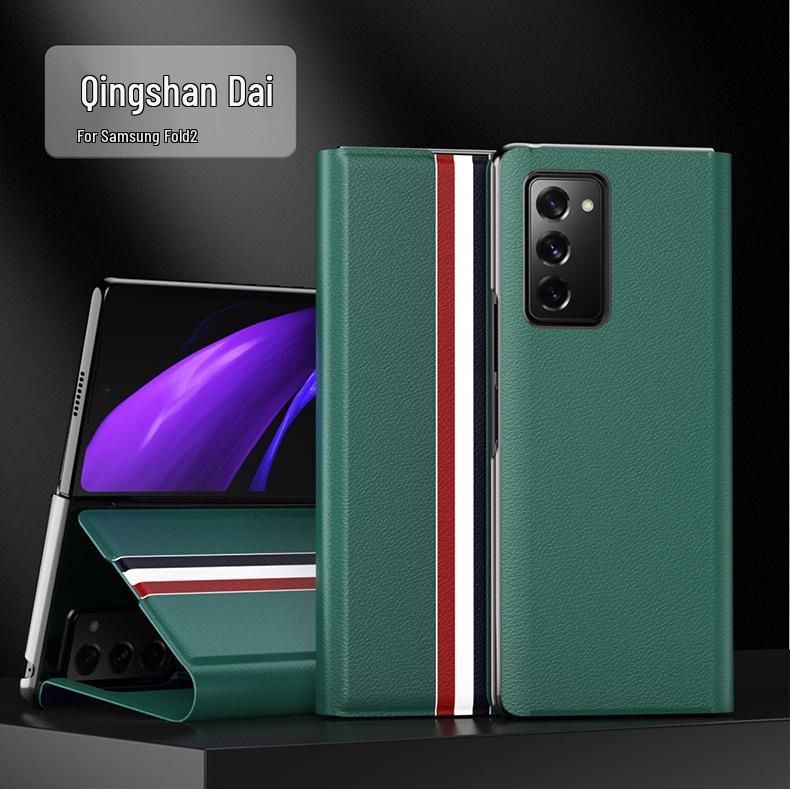 Compatible Samsung Z Fold7 Case with Card Slot - Full Coverage, Anti-Fall Leather for Z Fold5/4/3/2