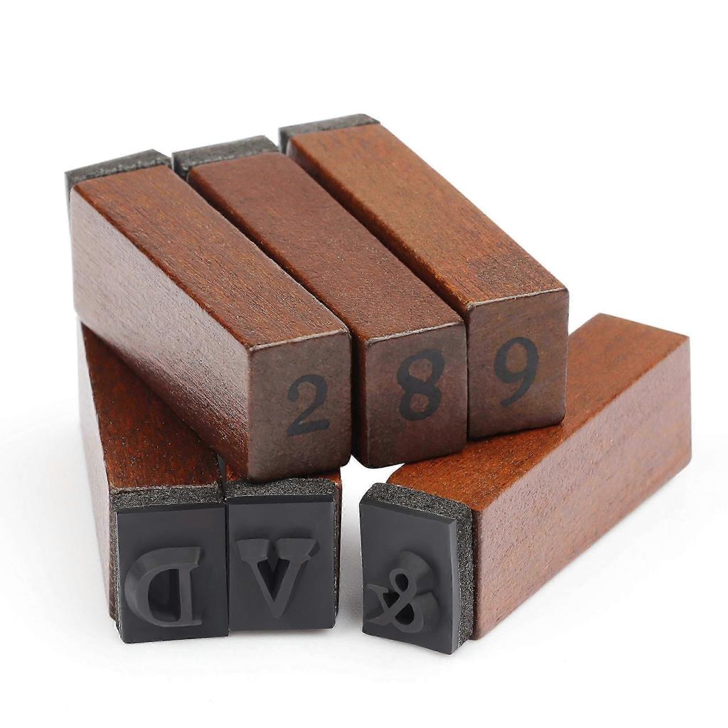 Alphabet Letter Stamp With Numbers And Symbols (70 Pcs) - Wood Stamp