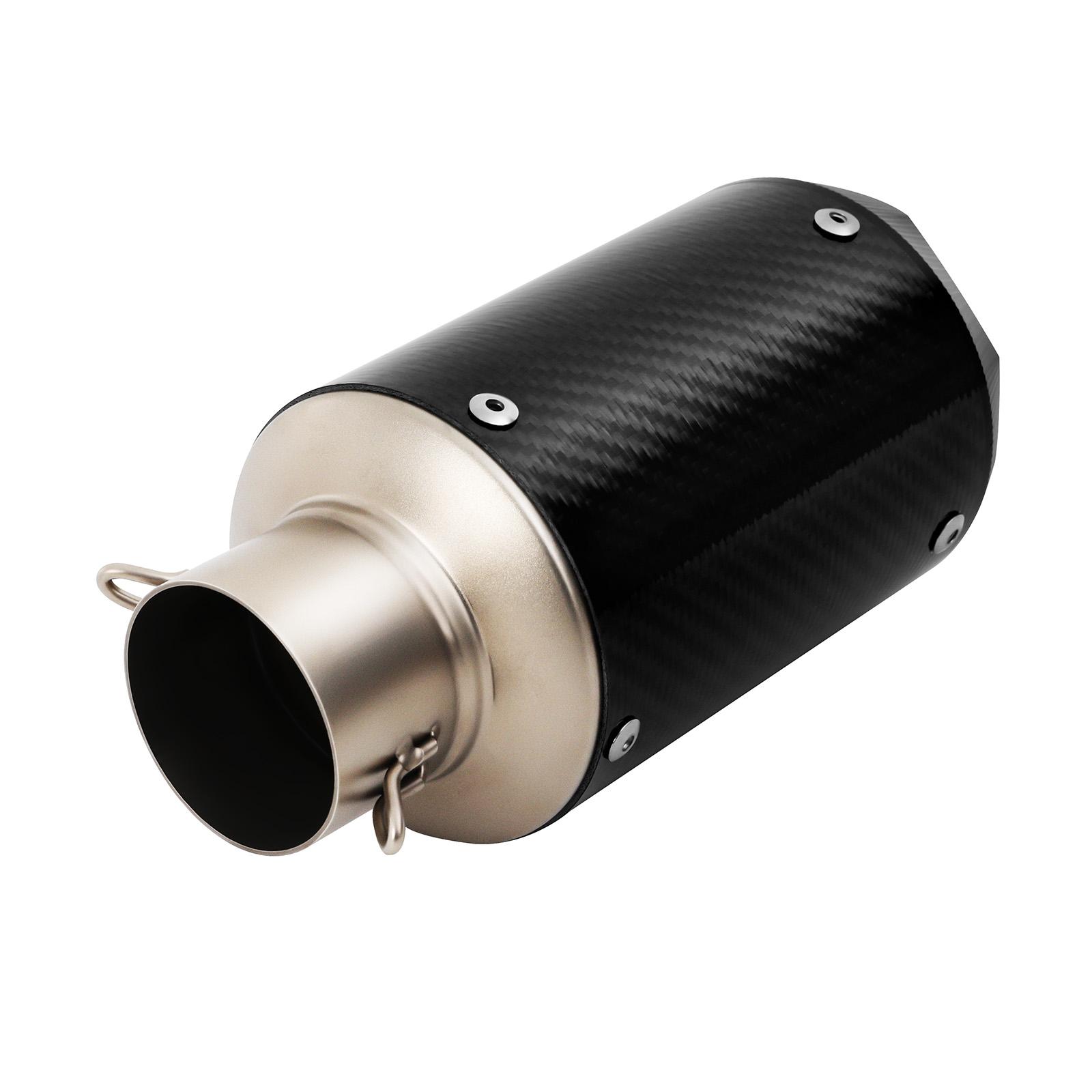 

Universal Motorcycle Exhaust Pipe 2 Inch Carbon Fiber Muffler Muffler Silencer for Dirt Bike Scooter ATV чёрный