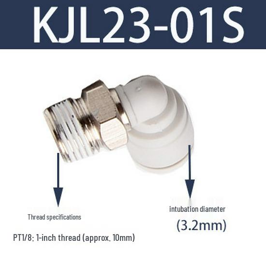 SMC Pneumatic Mini Right Angle Elbow Push-to-Connect Fitting KJL Series