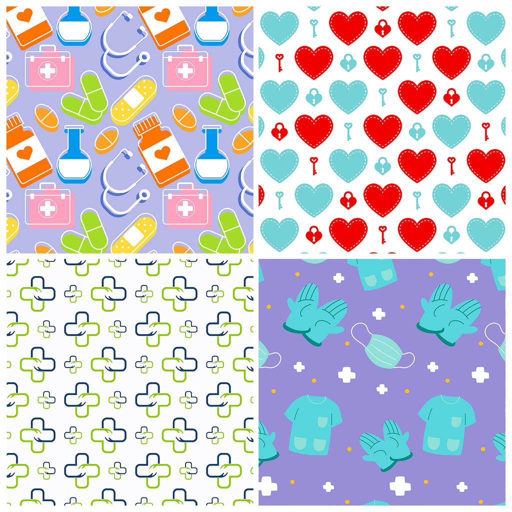 12 International Nurses Day Doctor Themed Hand Account Material Paper Base Background Paper