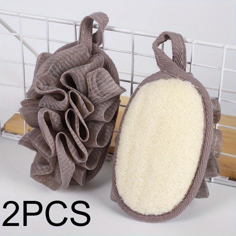 2 Pezzi di Spugne Naturali di Luffa, Prodotti da Bagno, Spugna Esfoliante per il Corpo, Spugna di Luffa Portatile per Esfoliazione e Bagno.