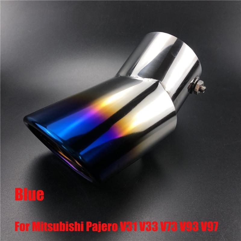 Car accessories Stainless steel chrome exhaust tube tail pipe Case for Mitsubishi PAJERO V31 V33 V73 V93 V97 2007-2019