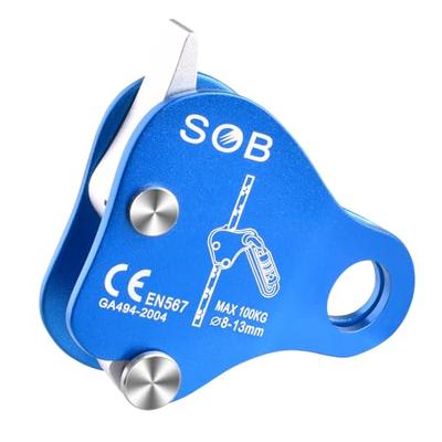 Azarxis Micro Pulley Ascender Climbing Pulley Rope Pulley Rigging Rescue Mountaineering Rock Climbing Rappelling (Blue)