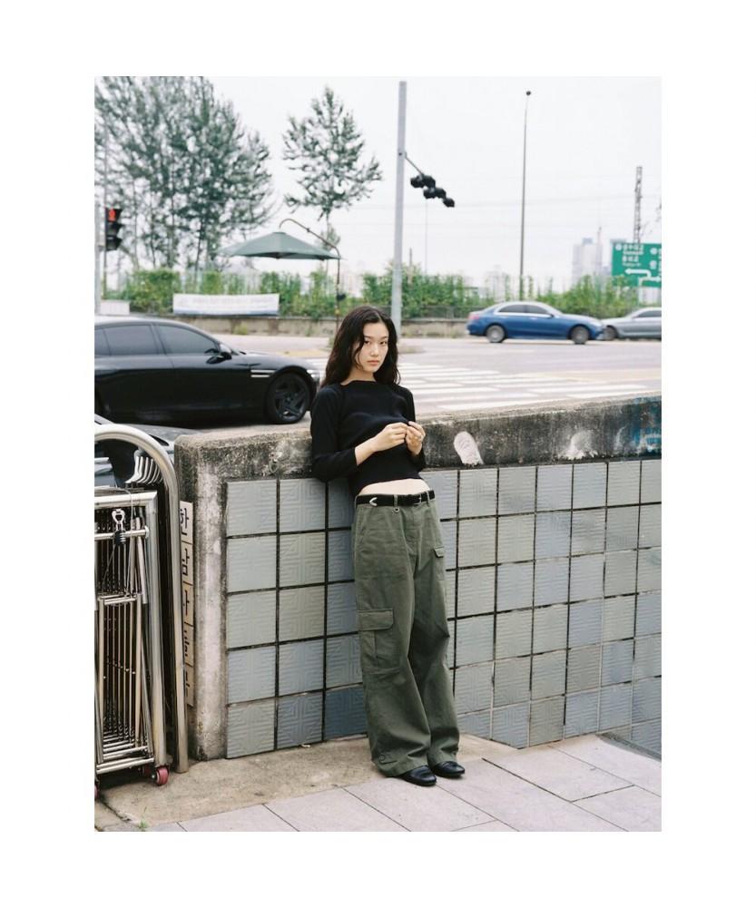 Diaepeocheo [Reorder]Carpenter Loose Pants Khaki (Ta6121A01H)