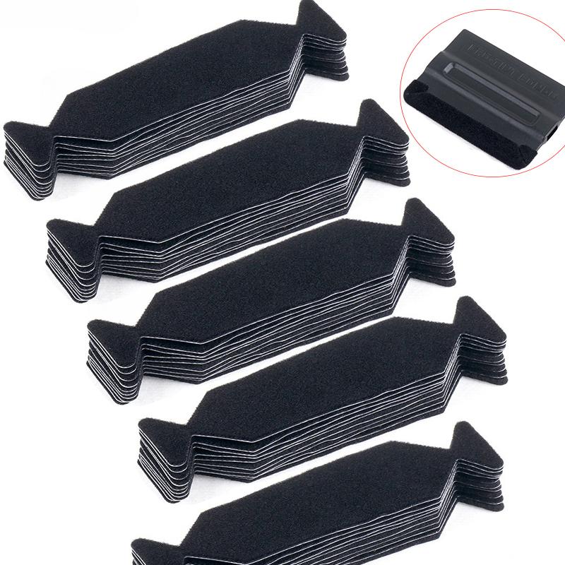 50pcs Fabric Felt Cloth for Vinyl Squeegee No Scratch Car Wrap Film Felt Buffers Carbon Fiber Card Scraper Window Tint Tool Edge