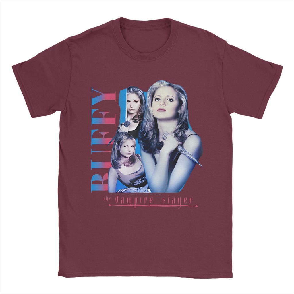 Men Buffys The Vampire Slayers Buffy Collage T Shirts Cotton Tops Fashion Short Sleeve Crewneck Tee Shirt 4XL 5XL 6XL T-Shirts