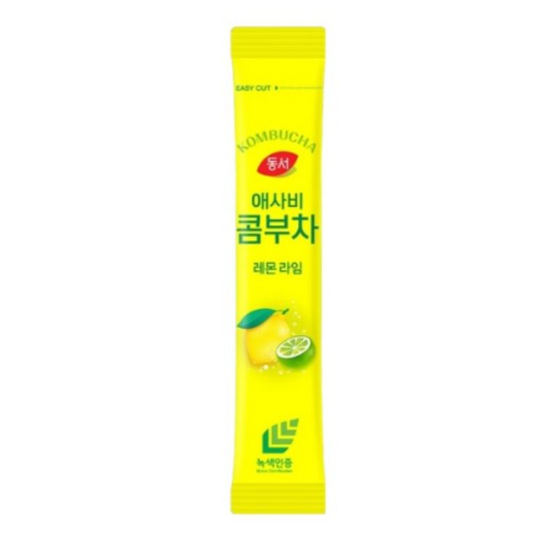 Kombucha Tea Powder Stick Lemon Lime Flavor 5g x 30 Sachets Korean Style Citrus Tea