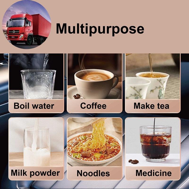 Xiaomi 800ml Universal Smart Car Kettle Temperature Adjust Electric Kettle Travel/RV Insulated Kettle With Cigarette Lighter 12V/24V