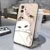 Cat Girl for iPhone17PorMax Mobile Phone Case Apple 14/15 Fine Hole 16 Transparent 13 Protective Case