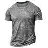 Men's Gym Muscle Tee Short Sleeve Round Neck T-Shirt Casual Printed Tee Shirt for Exercise Vacation Streetwear