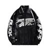 Source men's leather jacket American embroidered stand-up collar jacket men's and women's leather jacket jacket men's