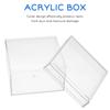 4 Pcs Acrylic Box Transparent with Lid Boxes For Display Food Clear Storage Container