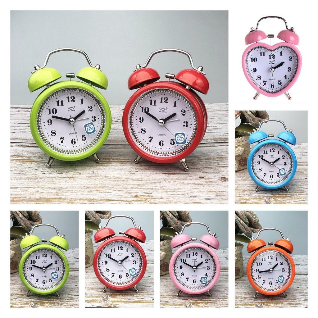 Personalized Metal Bell Alarm Clock With Night Light Fashionable Student's Choice