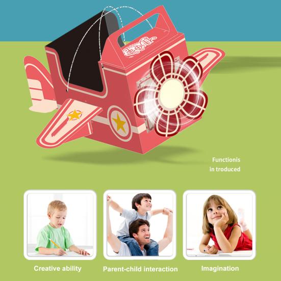 Cardboard Cosplay Toy Hands-on Skill Lovely Wearable Airplane Carton Cartoon Performance Costume Toy for Child