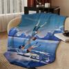 Anime W-Weathering with You-u Throw Warm Soft Flannel Blanket, Multi-use for Sofa Bed Camping Travel Nap