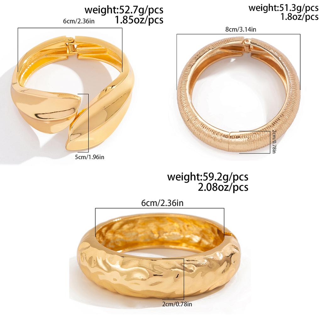 PuRui Exaggerated Heavy Metal Chunky Wide Cuff Bangles for Women Punk Geometric Spring Arm Bracelets Men Jewelry Steampunk