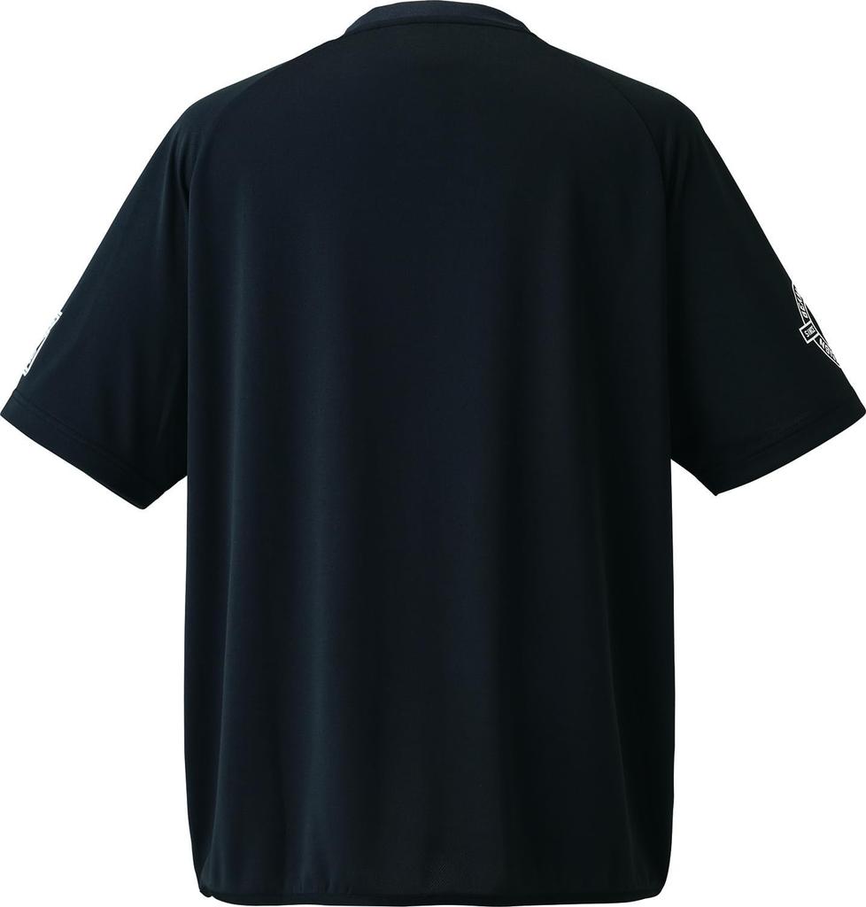 ZETT Baseball ZETT by BEAMS DESIGN Henley Neck Layered Black Size BOT77406 Top, Shirt, (1900), L,