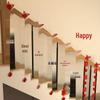 Wedding Stair Railing Pull Flower and Ribbon Set for Room Decoration