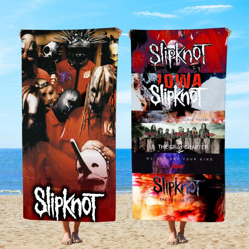 Towel Textile Bathrobe Album Band Beach Quick-Drying Lightweight S-SlipknotS-ES Portable Camping Swim Pool Travel