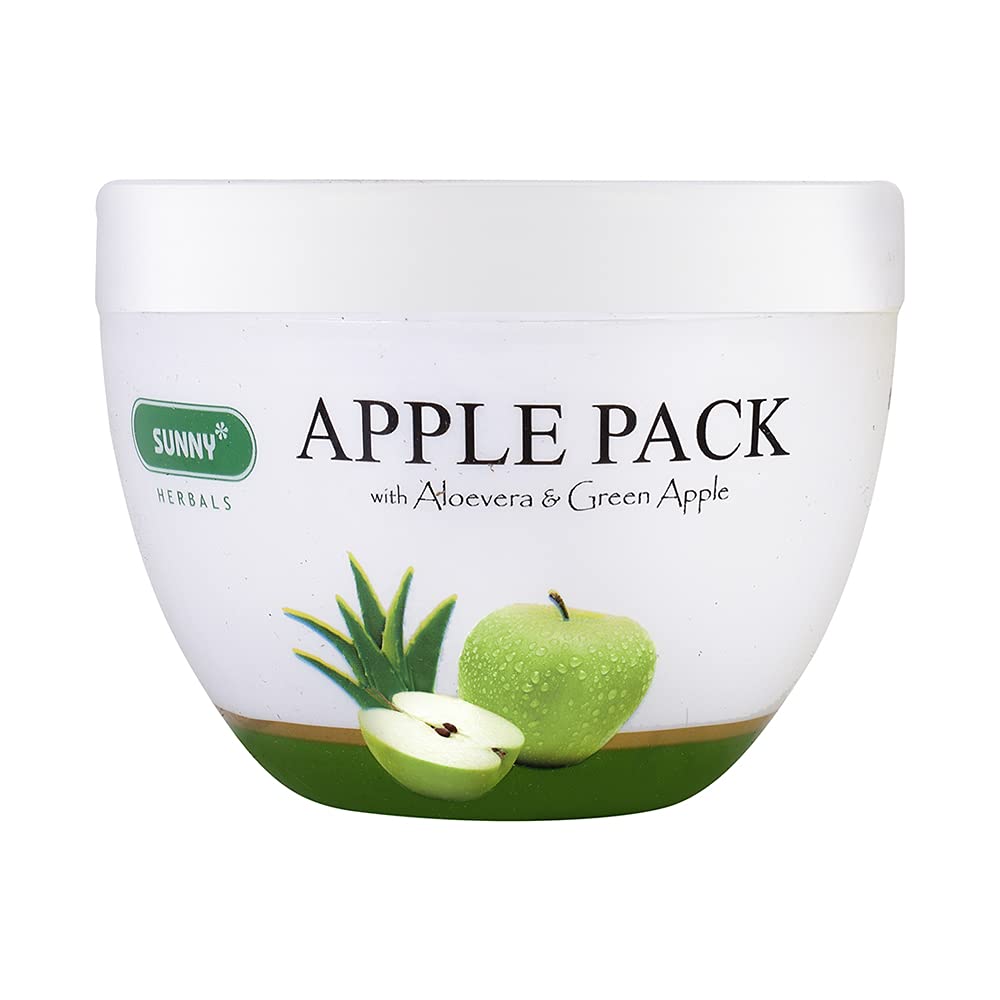 Sunny Herbals Apple Pack With Aloe Vera, Almond Oil & Green Apple For Women 150gm Revitalizing Skin Care