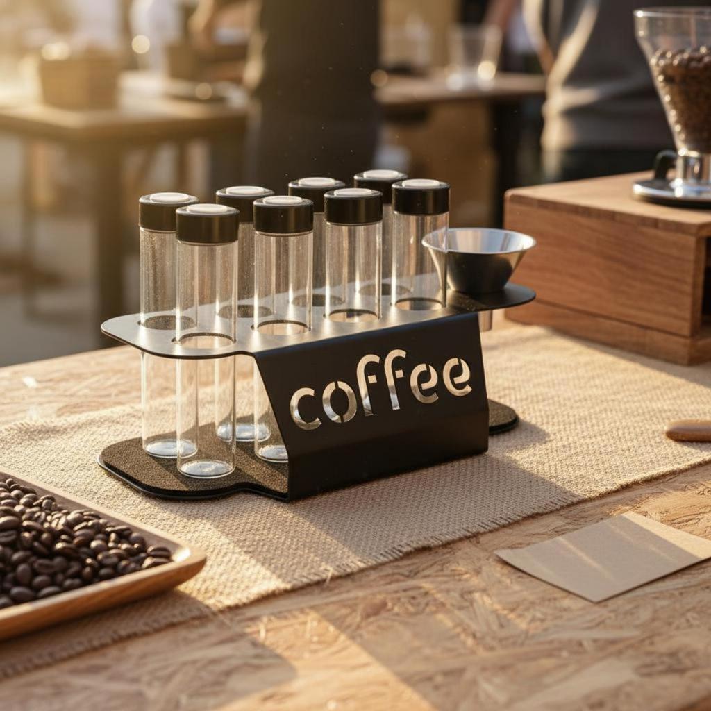 Coffee Bean Display Rack Airtight Espresso Tube Borosilicate Glass for Cafe
