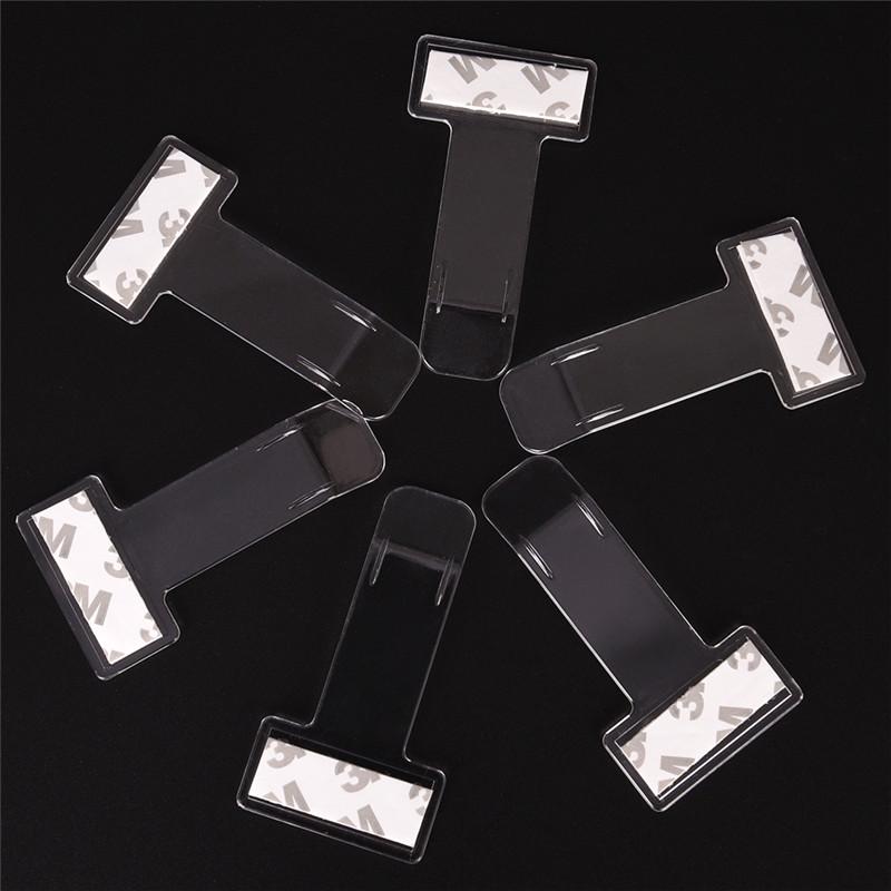 5 ks přenosných držáků parkovacích lístků na čelní sklo auta s průhlednou sponou na nálepku