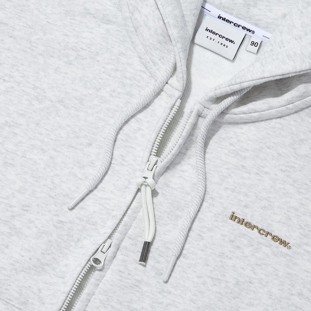 Intercrew Signature Logo Two-Way Zip-Up Oatmeal Ity3Dh31Got
