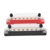 2Pcs Busbar 150A Black And Red RV Ship 8 Ways Busbar M6 High Current Stud Power Distribution Block DC12V To 48V
