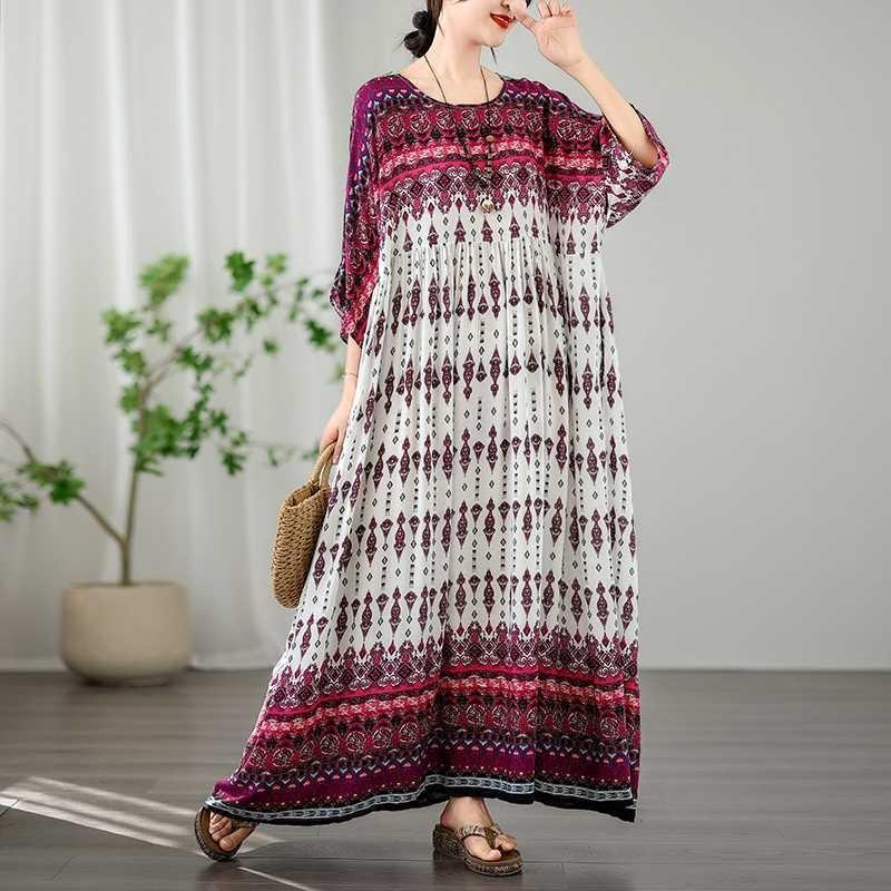 Plus cover up thin V-neck long dress