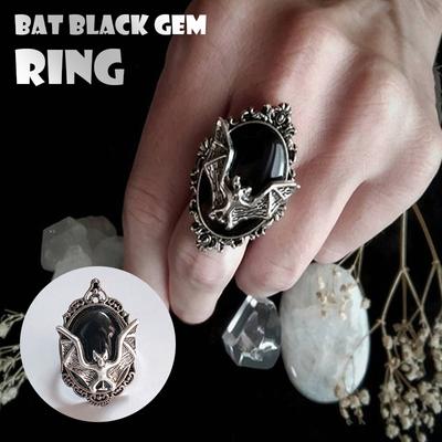 PDTO Готический вампир Летучая мышь Открытое кольцо Викторианская языческая ювелирная изделия Хэллоуин Фестивальный подарок