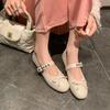 Fashion Versatile Bow Flat Mary Jane Shoes Children's Spring and Summer 2025 New College Style Skirt Single Shoes