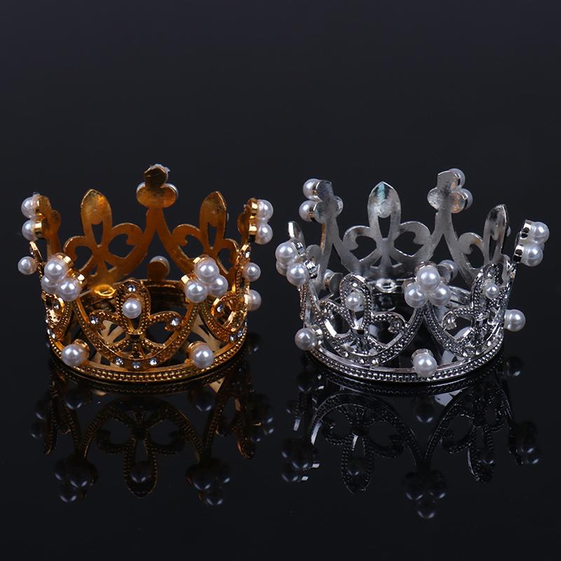 Crown Princess Topper Pearl Hair Ornaments For Wedding Birthday Party
