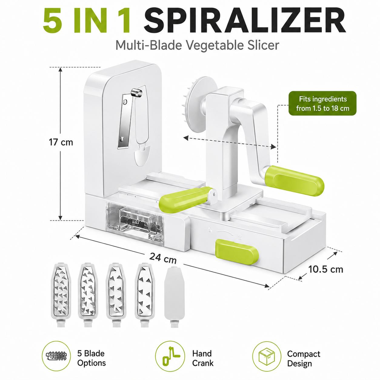 Manual Vegetable Spiralizer With Container Zucchini Noodle Maker Hand Crank Potato Slicer Veggie Pasta Chopper Kitchen Tool