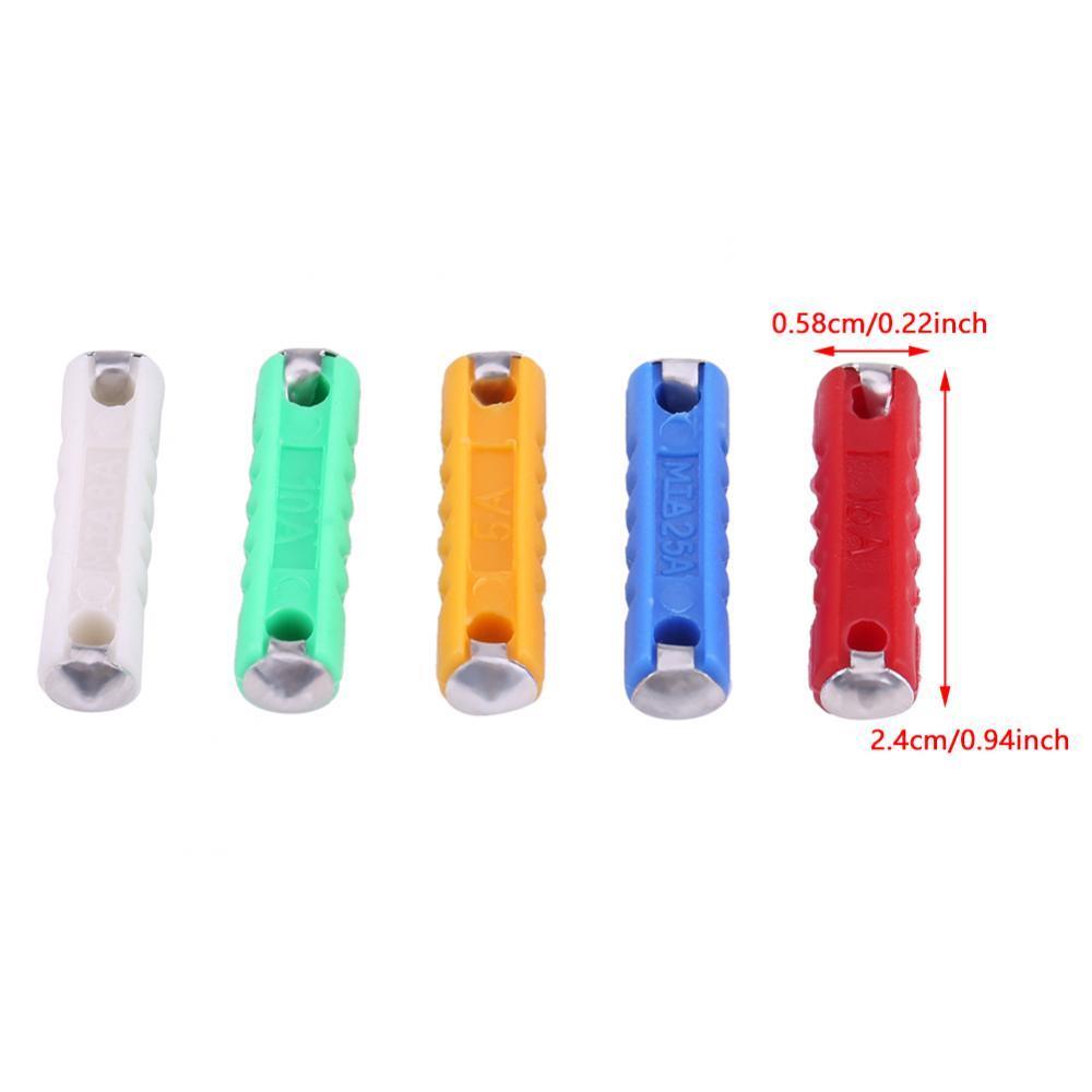100/200 Pcs Continental Car Fuses Type For Vintage Classic Cars European Bar Torpedo Fuse Set 5/8/10/16/25AMP 25X6MM Fuse Holders1