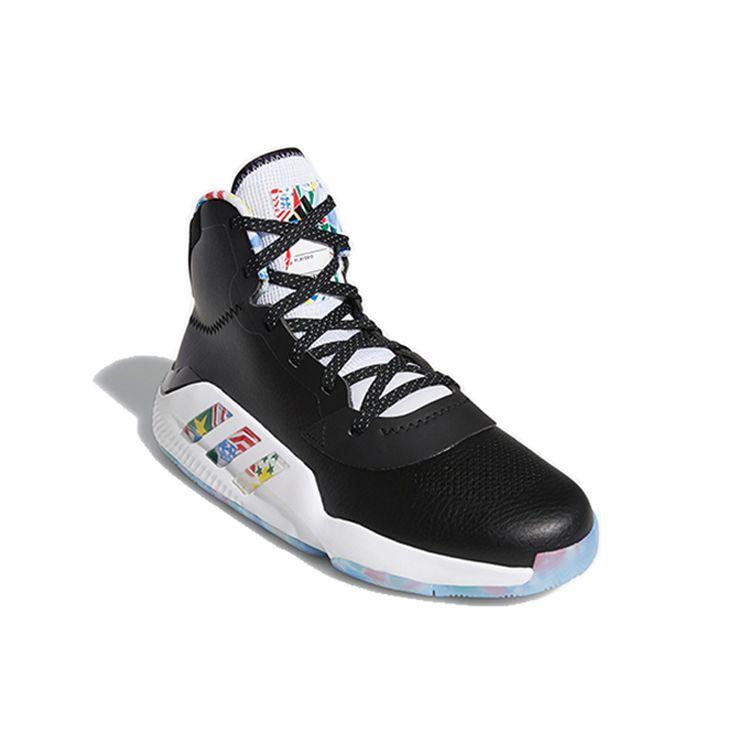 Adidas Pro Bounce Madness 2019 Cushioning Anti-Slip High-Top Basketball Shoes Men Sneakers Black White EG1537
