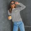 Women's Striped Fashion Long-sleeved Top