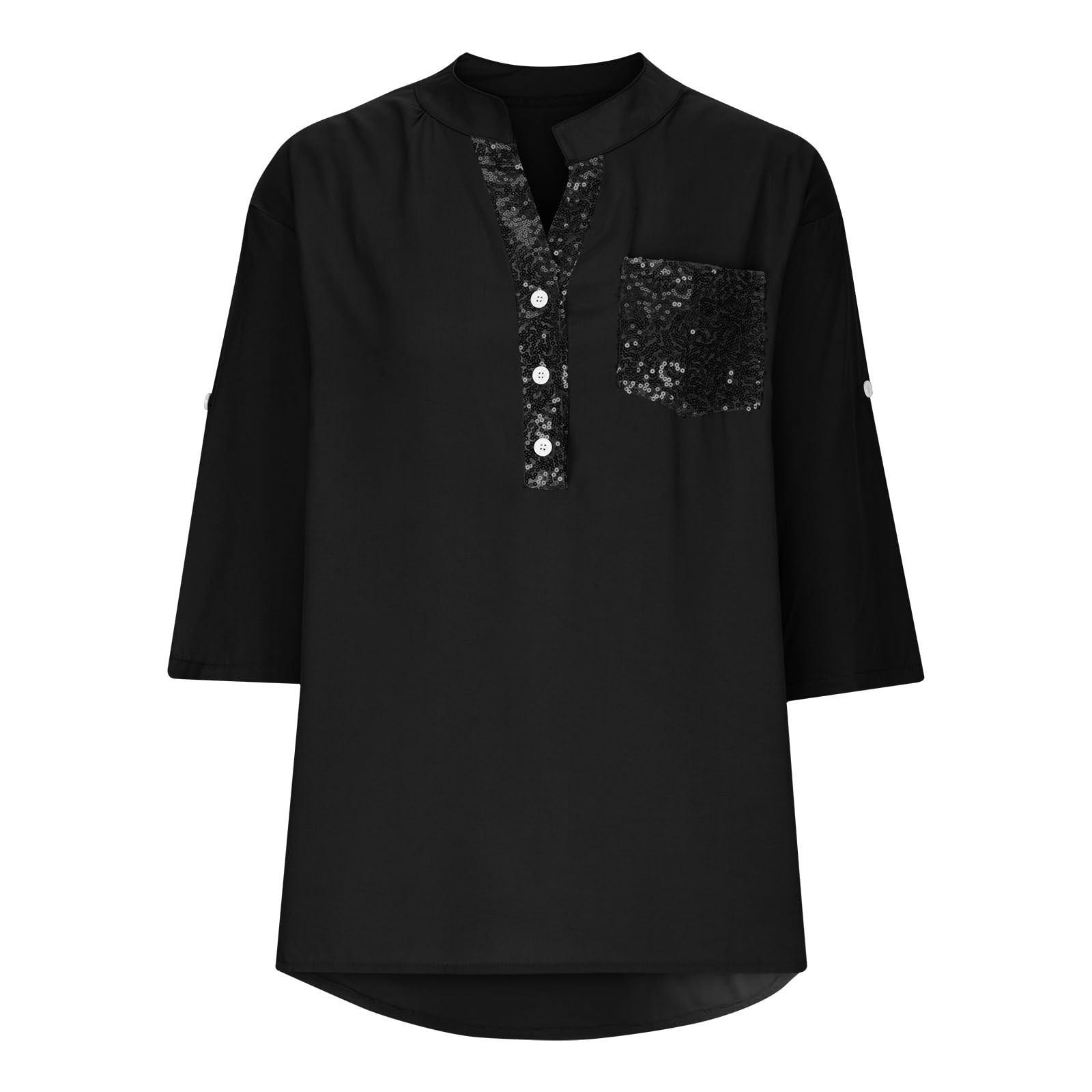 Женские рубашки с пайетками — фото 4