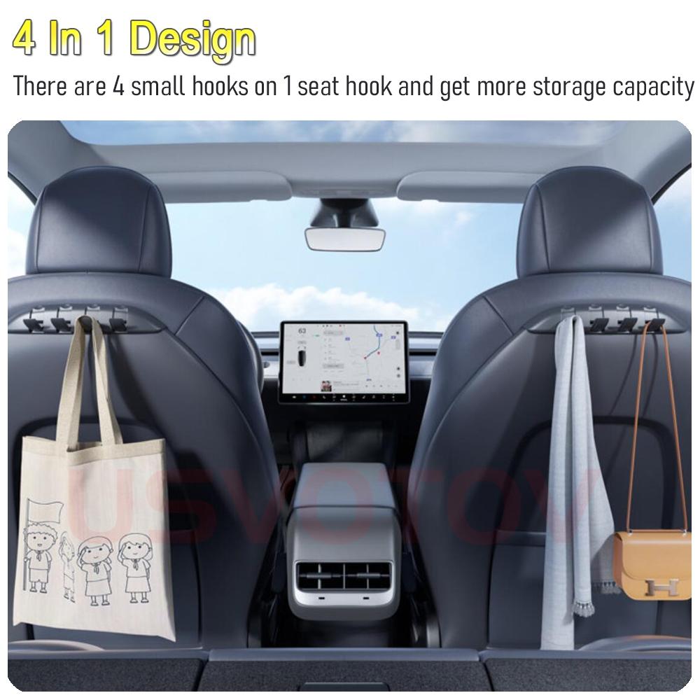 Car Seat Hook for Tesla Model Y Juniper Model 3 Accessories 2026 2026-2026 Seat Backrest Hook Front Seat Back Hanger Organizer