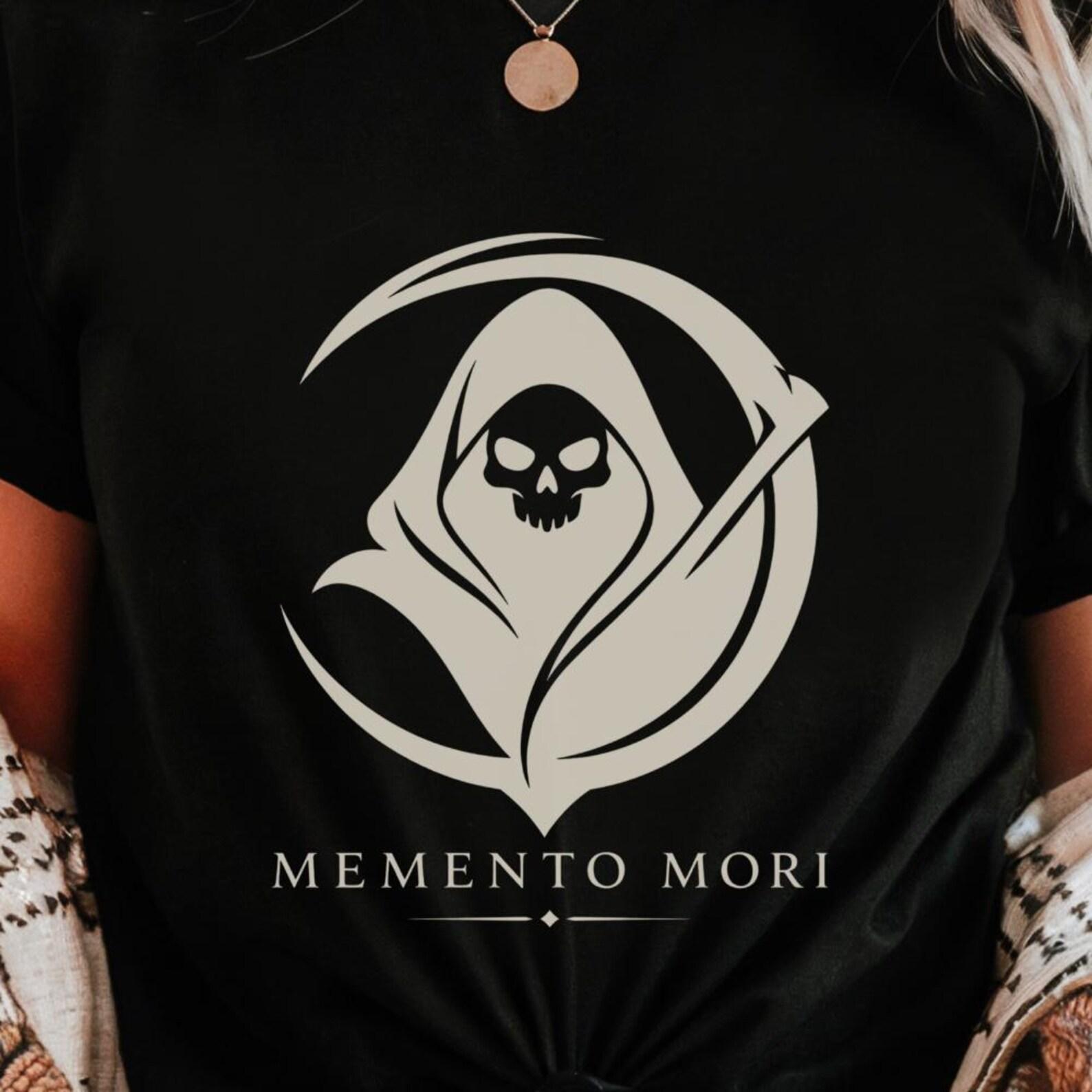 Memento Mori Shirt | Minimal Grim Reaper Tee | Stoic Philosophy Shirt 2XL