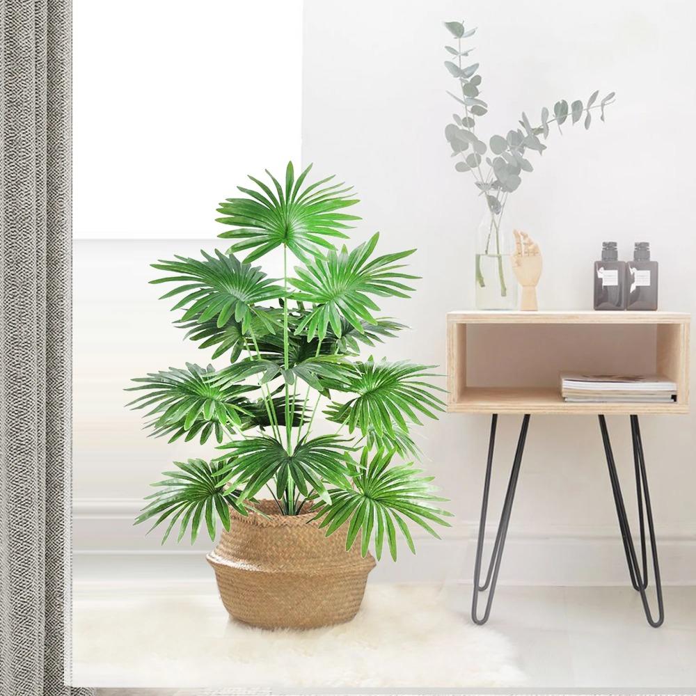 9-18 Leaves Artificial Tropical Palm Leaf Plant Large Palm Tree Office Desktop Decoration