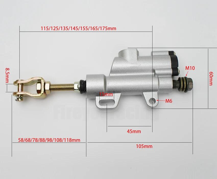 Motorcycle Rear Brake Foot Hydraulic Brake Pump For Suzuki Kawasaki  Yamaha Refit Rear Brake Master Cylinder Pump Foldable