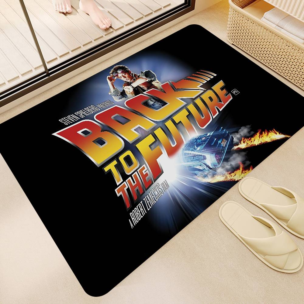 Movie B-Back To The F-uture Floor Mat INS Style Soft Bedroom Floor House Laundry Room Mat Anti-skid Household Carpets