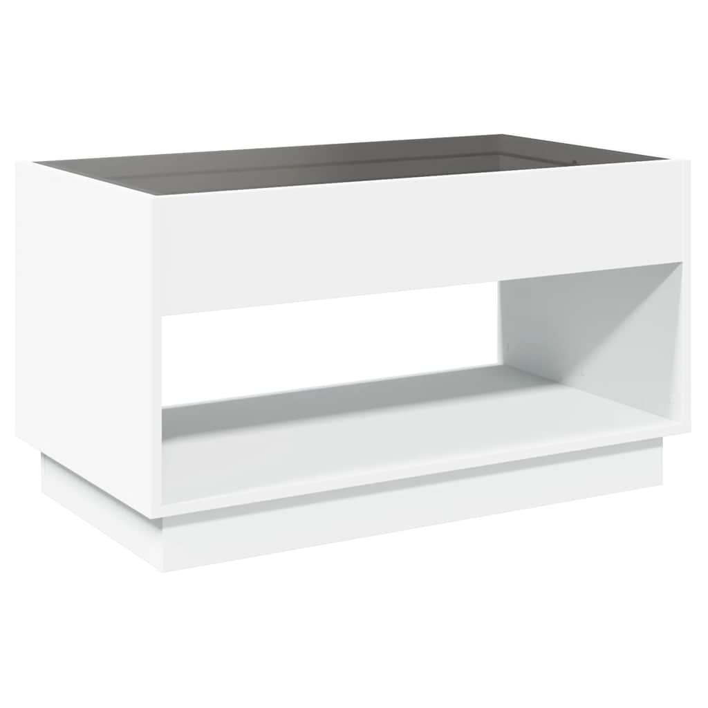 Infinity LED Coffee Table in White 90 x 50 x 50 cm